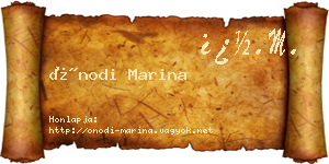 Ónodi Marina névjegykártya